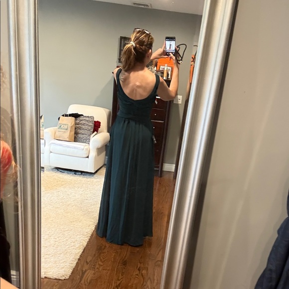 Lulu's Elegant Dark Green Maxi Dress size M NWT - Picture 4 of 5